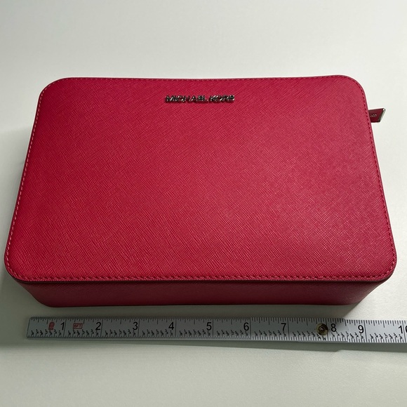 Michael Kors Jet Set Item Large Crossbody Dark Raspberry New With Tags $398 New - Picture 10 of 13